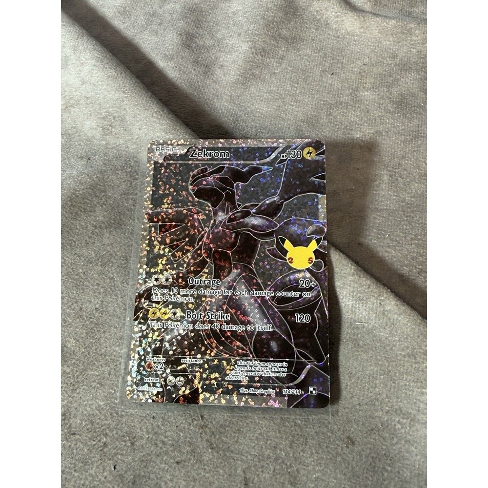 Pokemon TCG Zekrom 114/114 Celebrations Classic Collection Holo Full Art 130HP